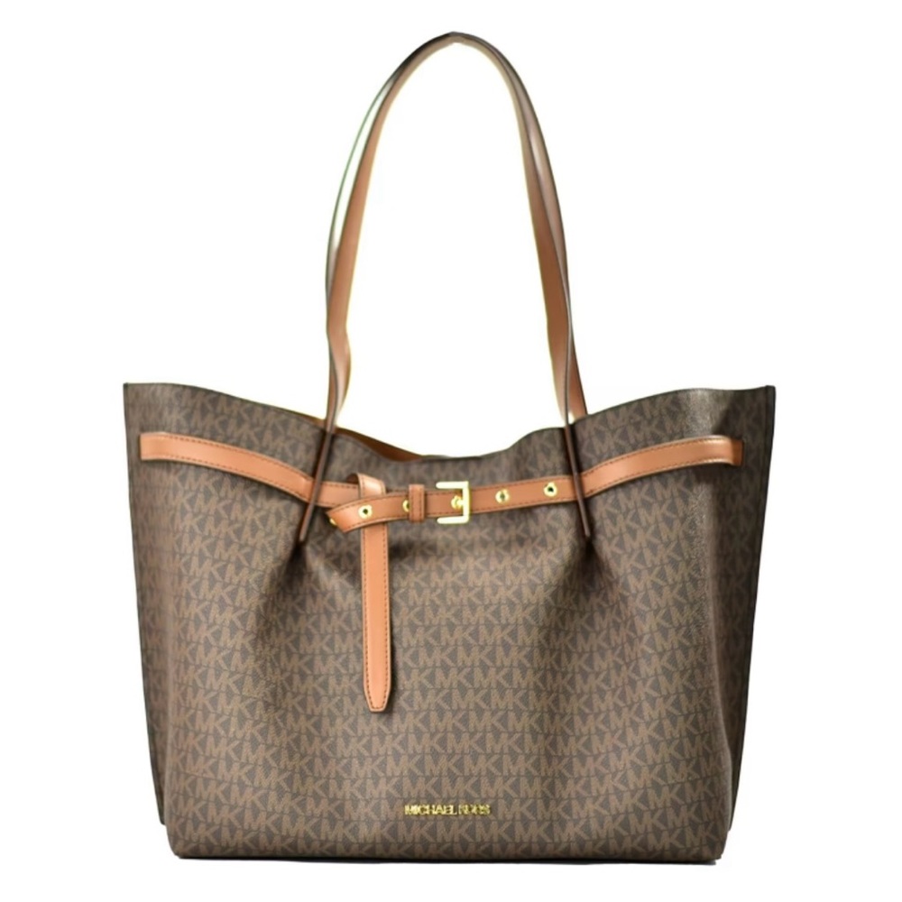 FLASH SALE! Michael Kors Emilia Large Brown East West Bucket Tote Bag,Authentic